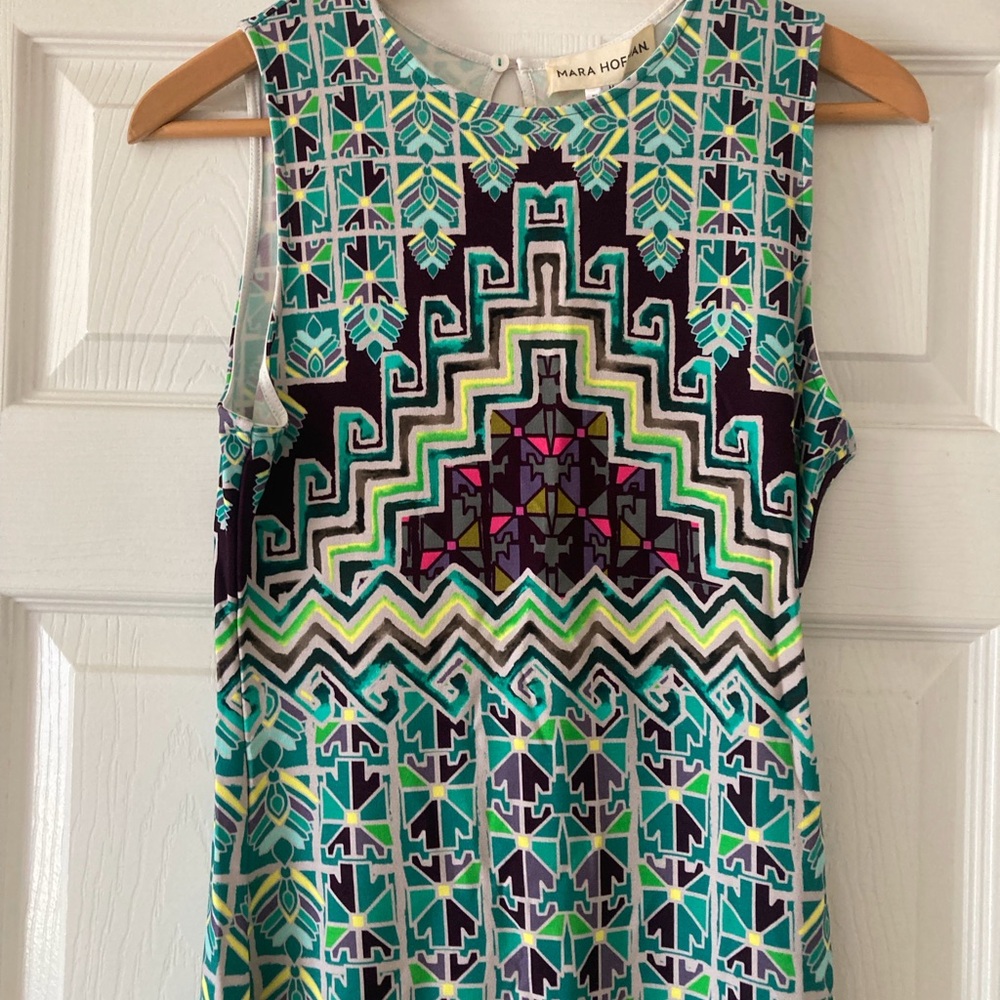Mara Hoffman Multicolor Geometric Pattern Dress N… - image 1